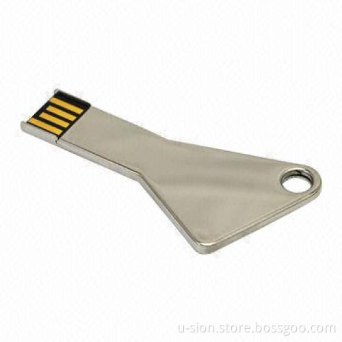 Key-shaped USB Flash Drive with Plug-and-play Function, OEM Orders Welcomed